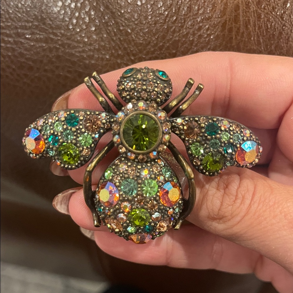 Joan Rivers Multicolor Rhinestone Insect Brooch